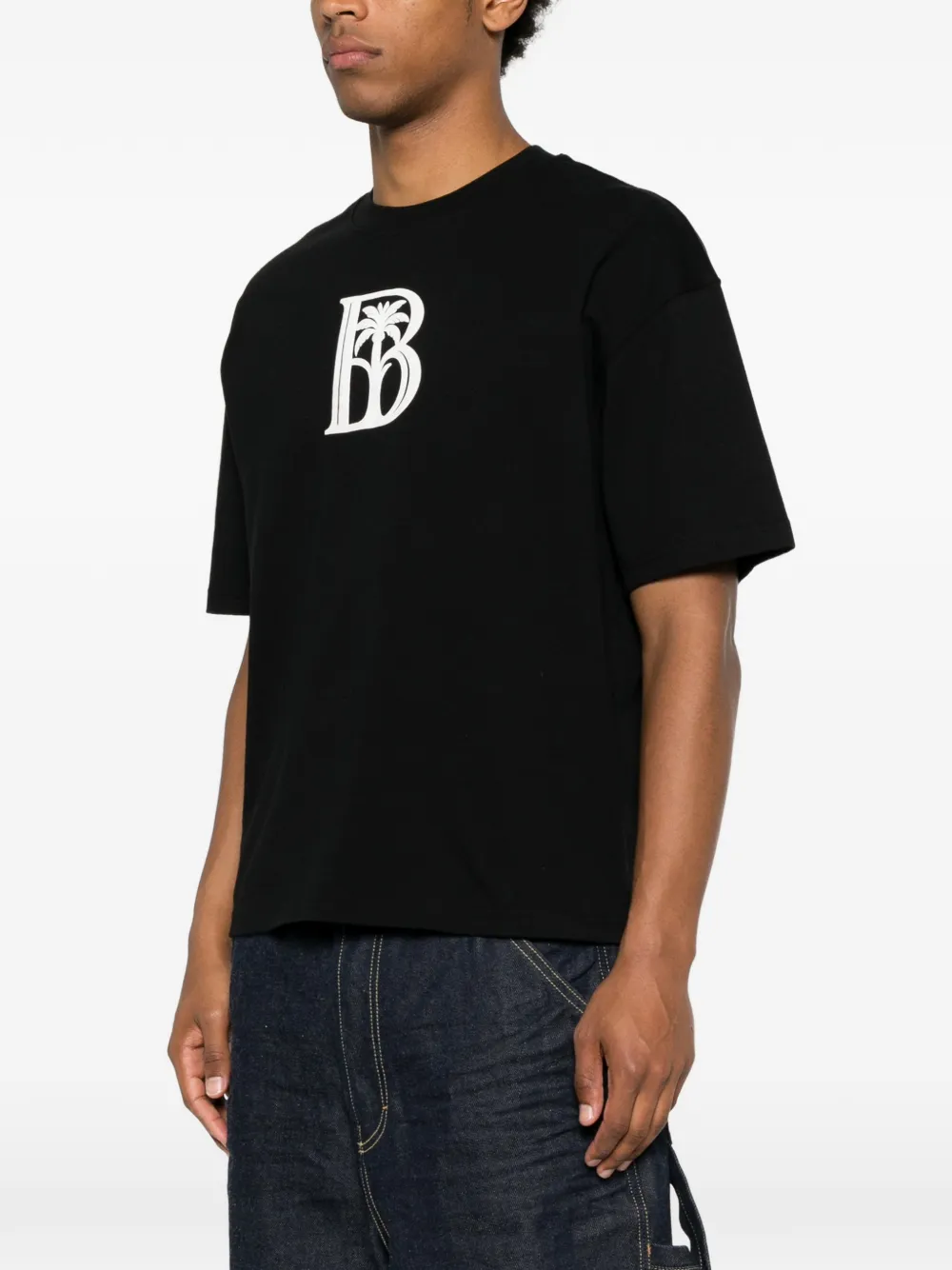 BLUE SKY INN T-shirt met palm-logo Zwart