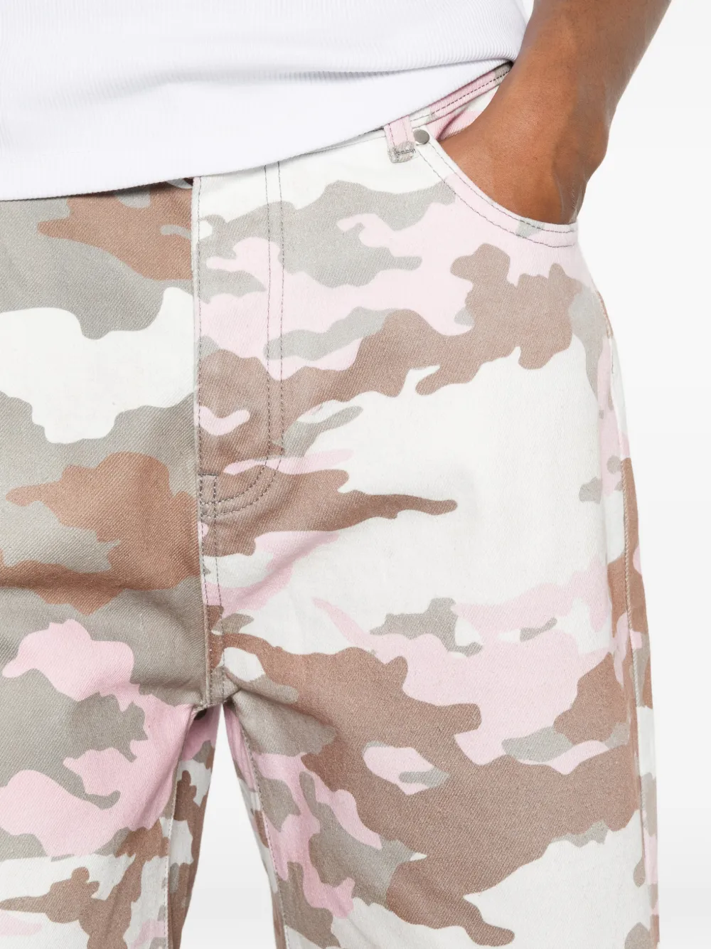 BLUE SKY INN Shorts met camouflageprint Roze