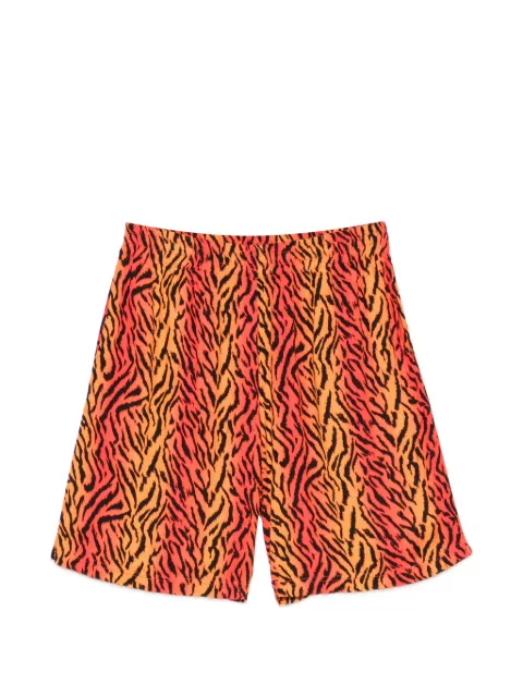 BLUE SKY INN tiger-print side-stripe shorts