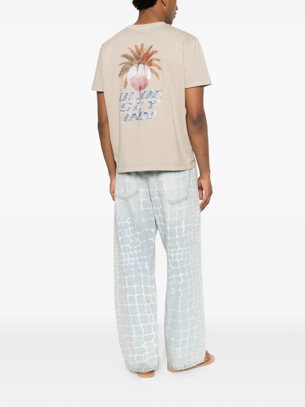 BLUE SKY INN T-shirt met grafische print Beige