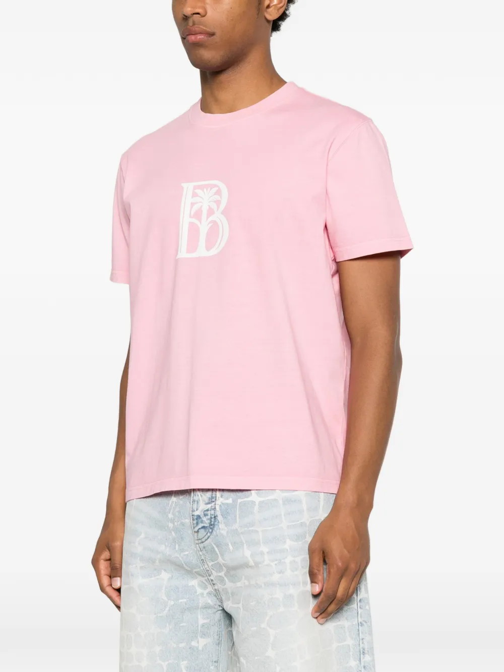 BLUE SKY INN T-shirt met palm-logo Roze