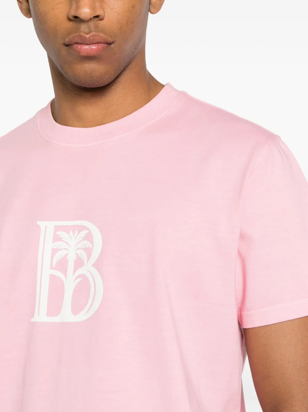 BLUE SKY INN T-shirt met palm-logo Roze