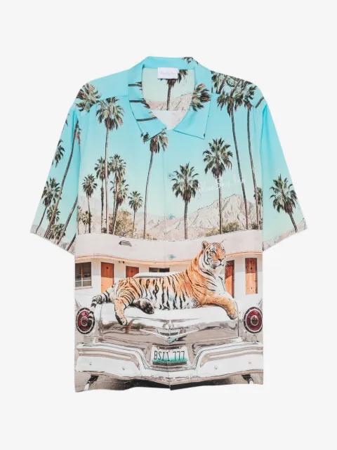 BLUE SKY INN camisa con estampado de tigre