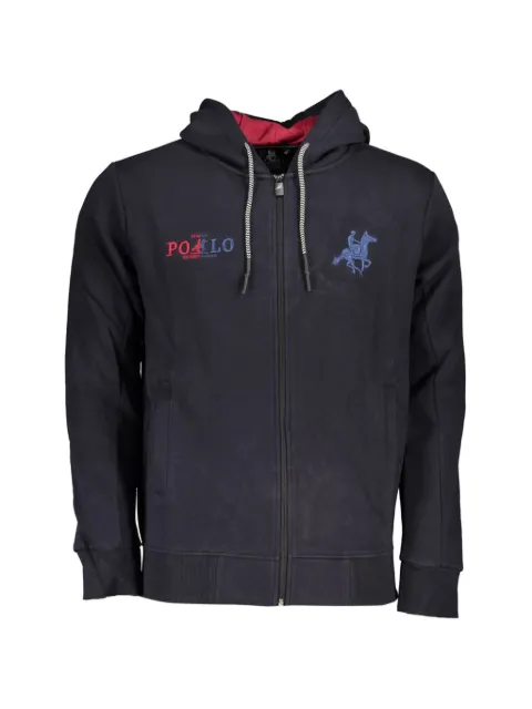 U.S. Grand logo-embroidered zip-up hoodie