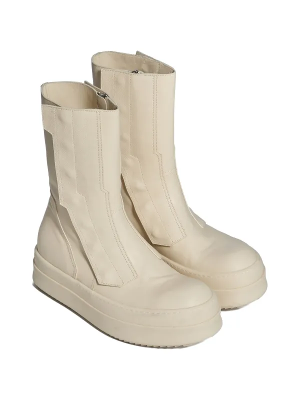 Rick Owens Temple Moto Turbogeo ブーツ | ニュートラル | FARFETCH JP
