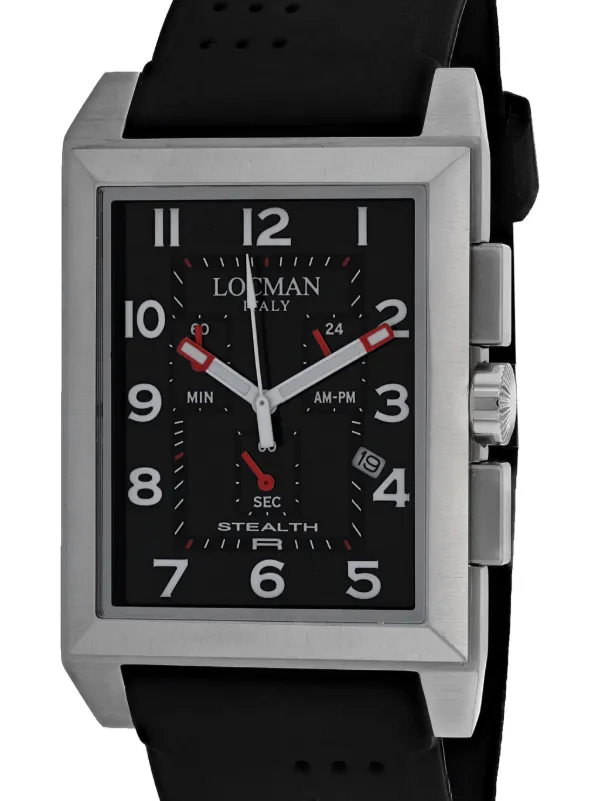 Locman Italy Stealth 36mm Watch | Black | FARFETCH JO