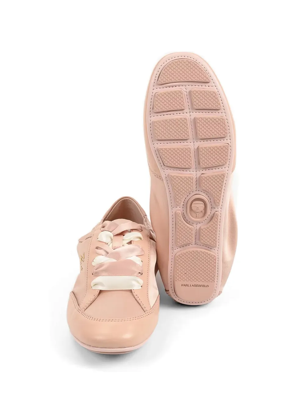 Karl Lagerfeld Satijnen sneakers Roze