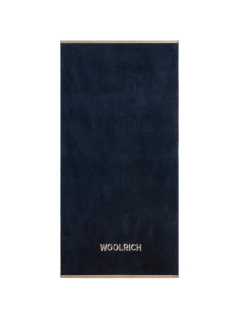 Woolrich logo-embroidered beach towel
