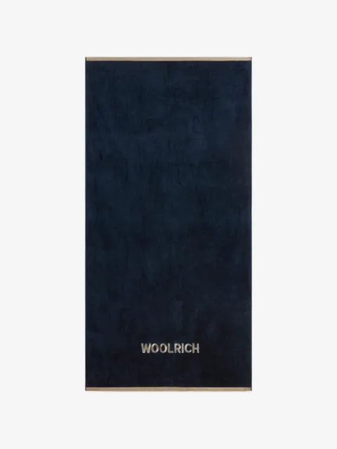 Woolrich logo-embroidered beach towel