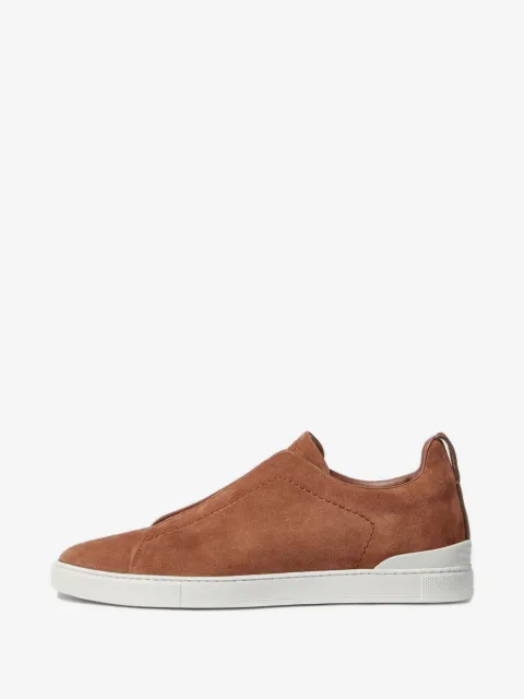 Zegna baskets à coutures apparentes