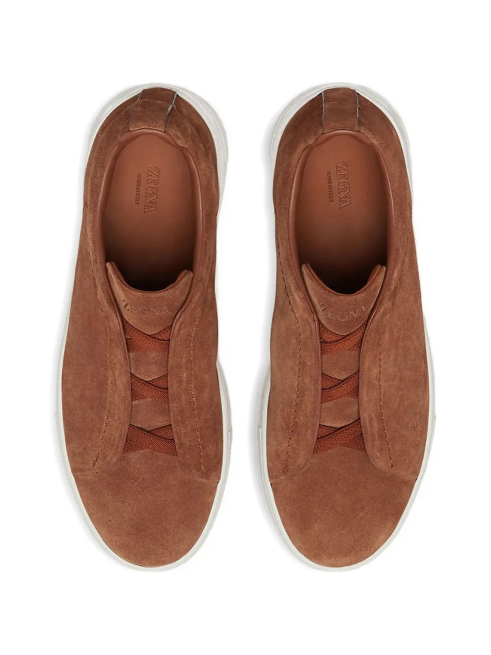 Zegna Sneakers met stiksel Bruin
