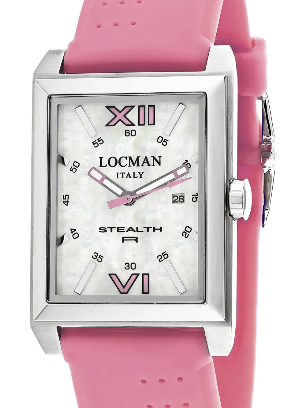  Locman Italy Montre Stealth R 20 Mm En Nacre - Blanc 