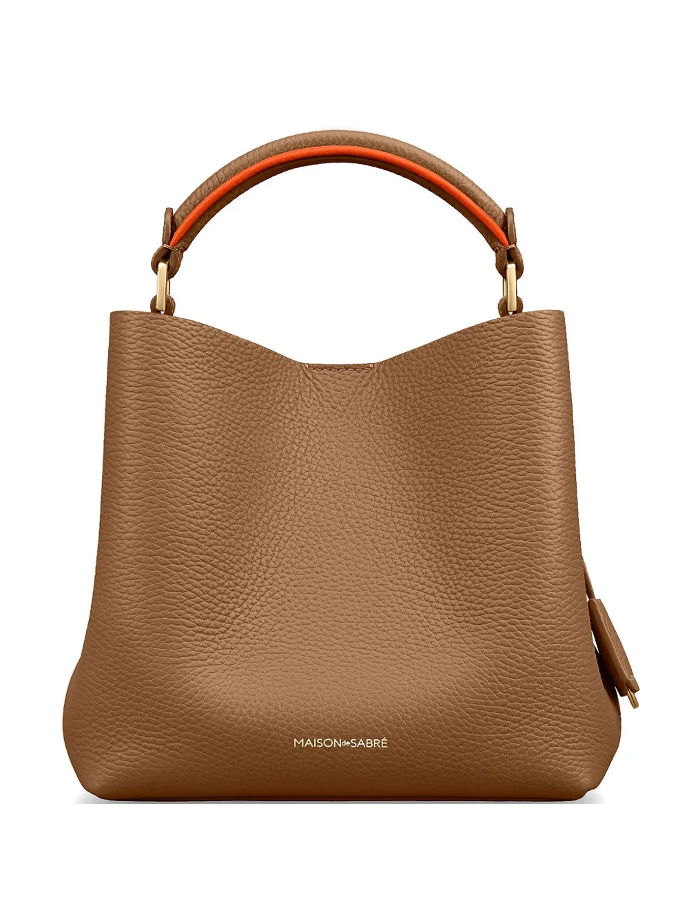 MAISON de SABRÉ Borsa a secchiello Pebble mini in pelle - Marrone