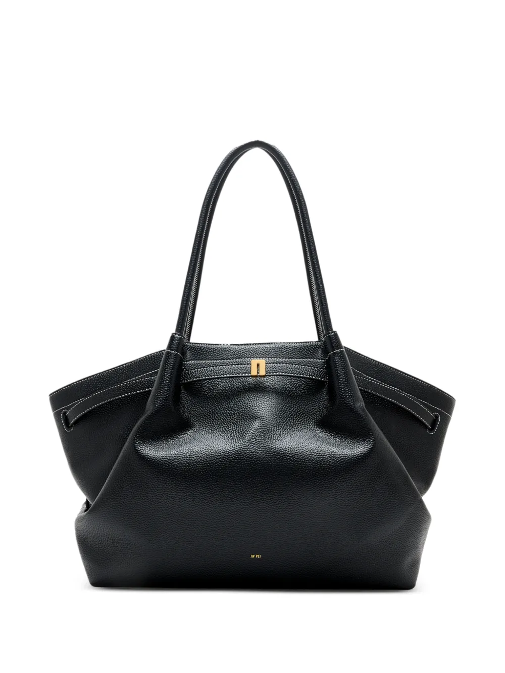 JW Pei large Hana grained contrast-stitch tote bag - Nero