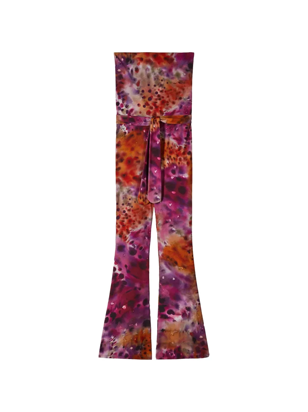 Patrizia Pepe floral-print strapless jumpsuit - Viola