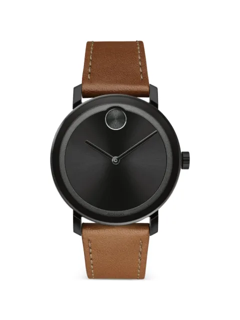 Movado Trend leather-strap 40mm watch