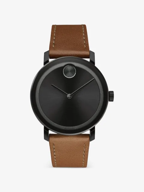 Movado Trend leather-strap 40mm watch
