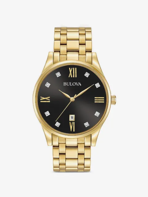 Bulova round-case 40mm watch