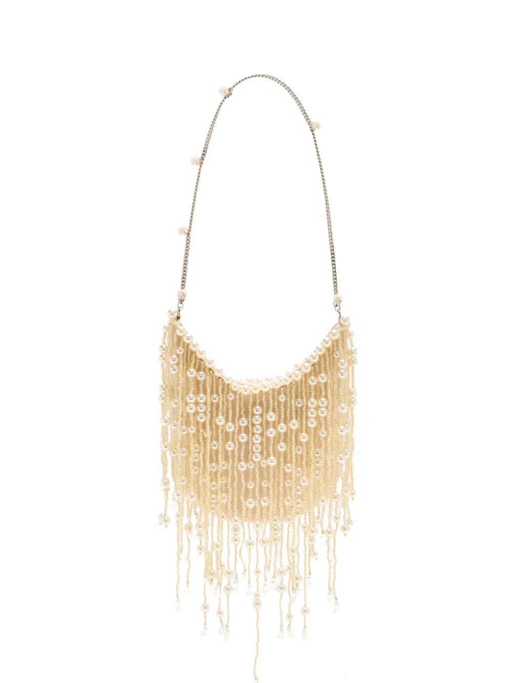 JW Pei beaded fringe-trimmed shoulder bag - Toni neutri