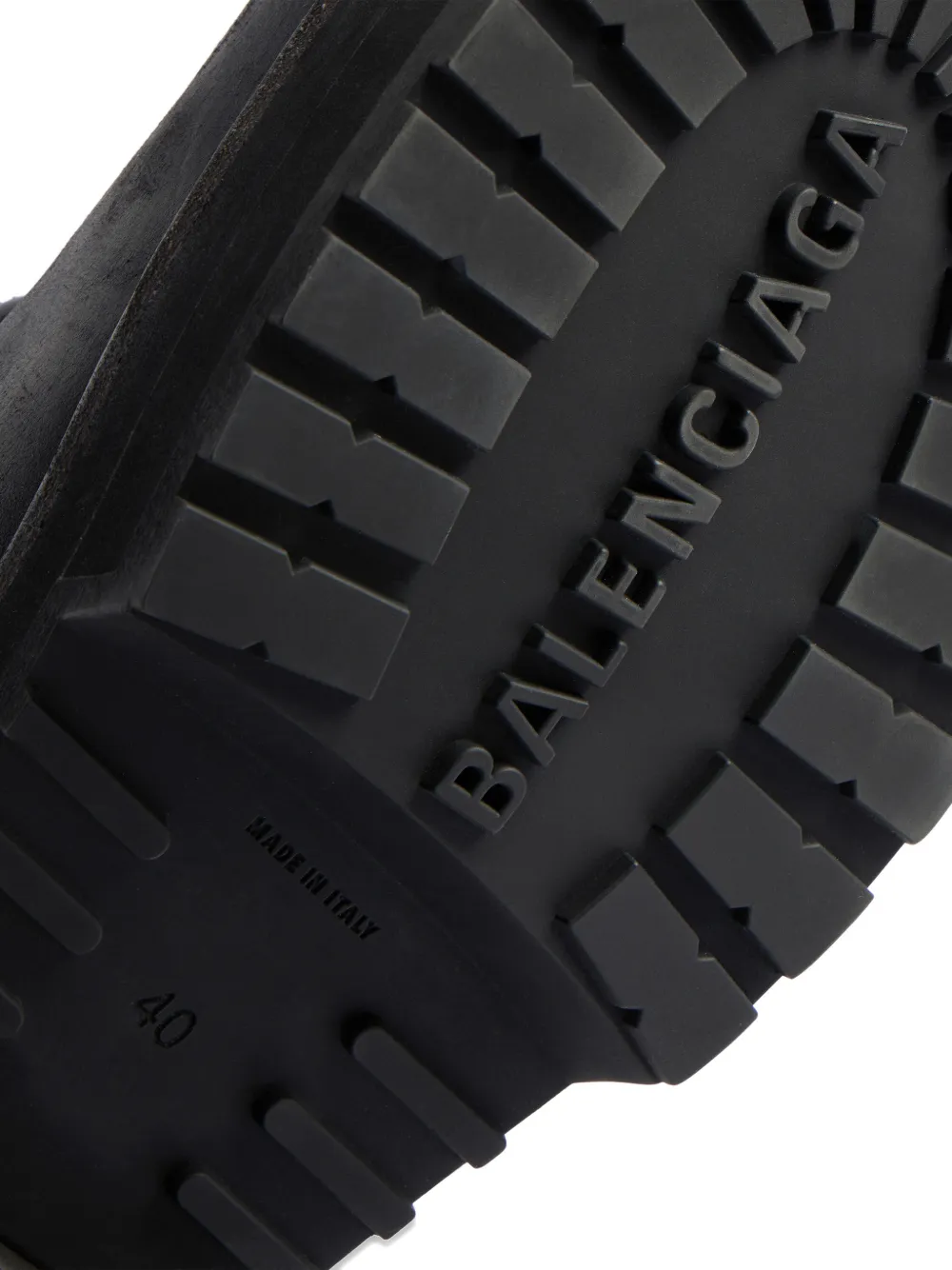 Balenciaga Leren sandalen met gespriem Zwart