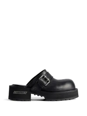 Prada レザー フィッシャーマンミュール | ブラック | FARFETCH JP