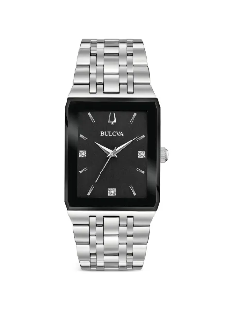 Bulova stainless steel diamond 30.5mm watch