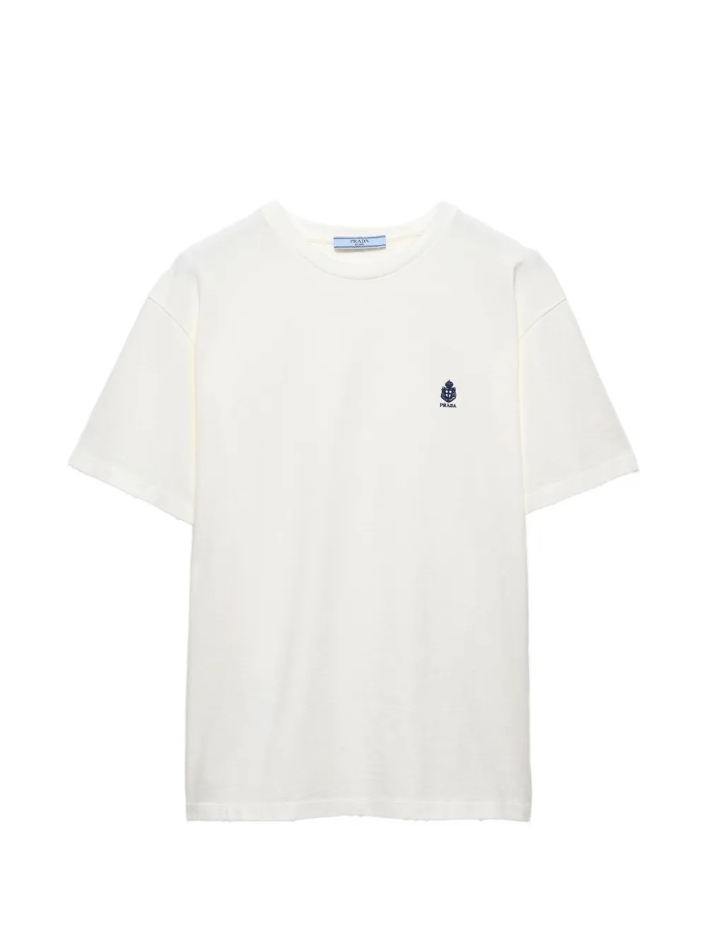 Prada Garment-dyed jersey T-shirt - Bianco