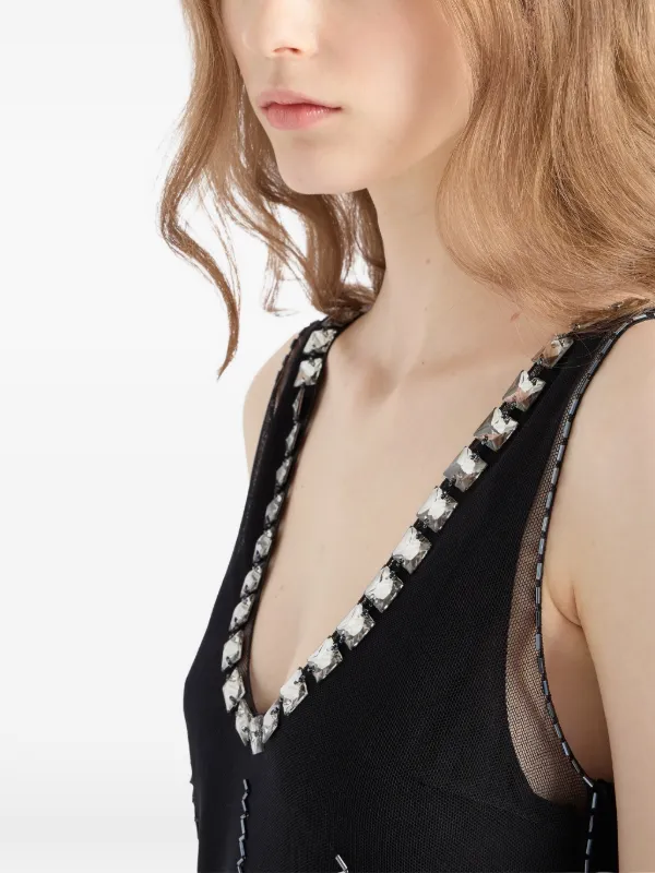prada embroidered tulle dress Prada Embroidered Tulle Halter Dress - Granite Gray