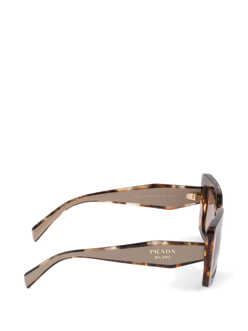 Prada Eyewear Zonnebril met Prada-logo Bruin