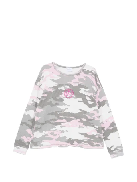 BLUE SKY INN camo-print waffle-knit T-shirt