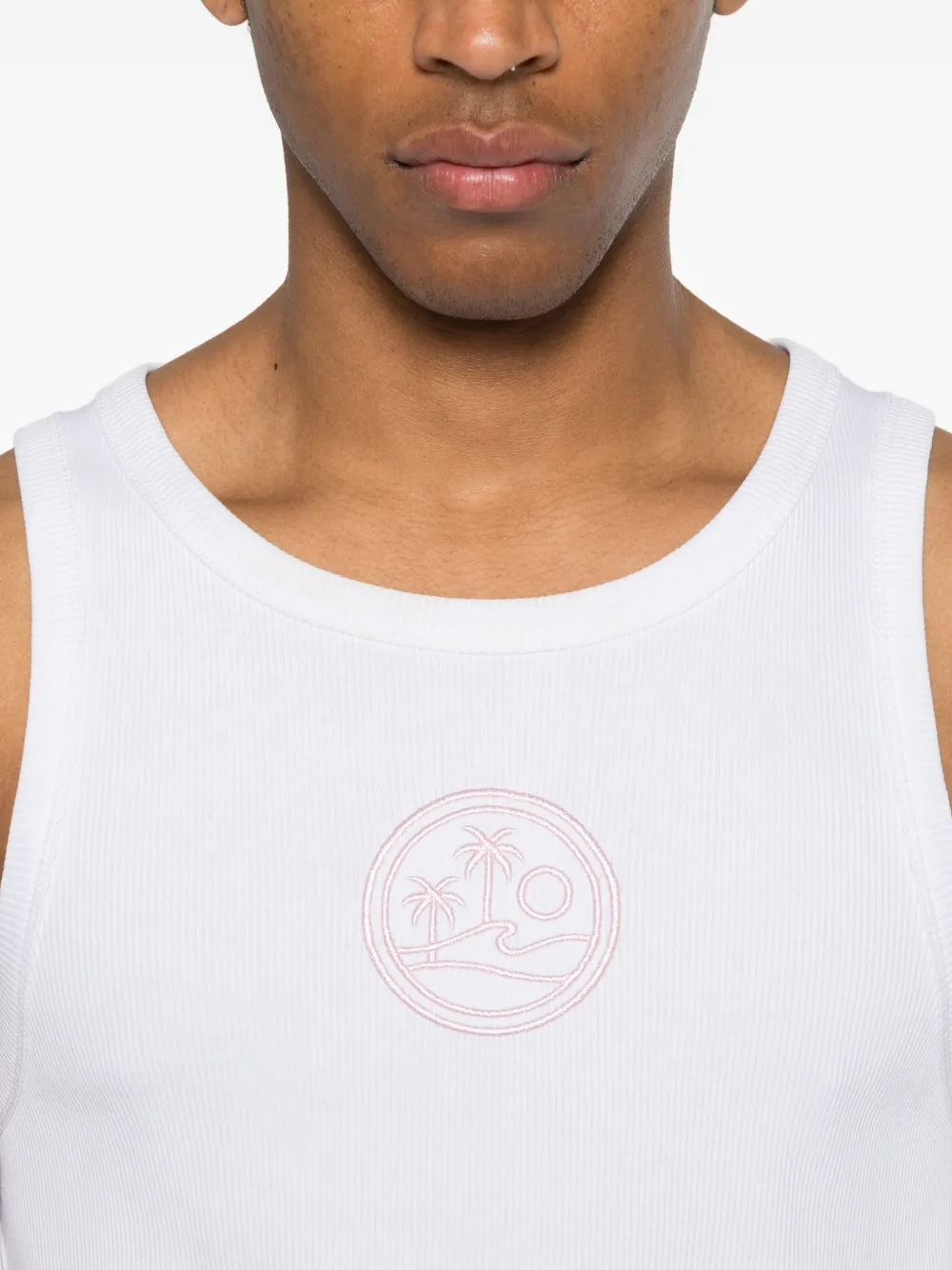 BLUE SKY INN Tanktop met geborduurd logo Wit