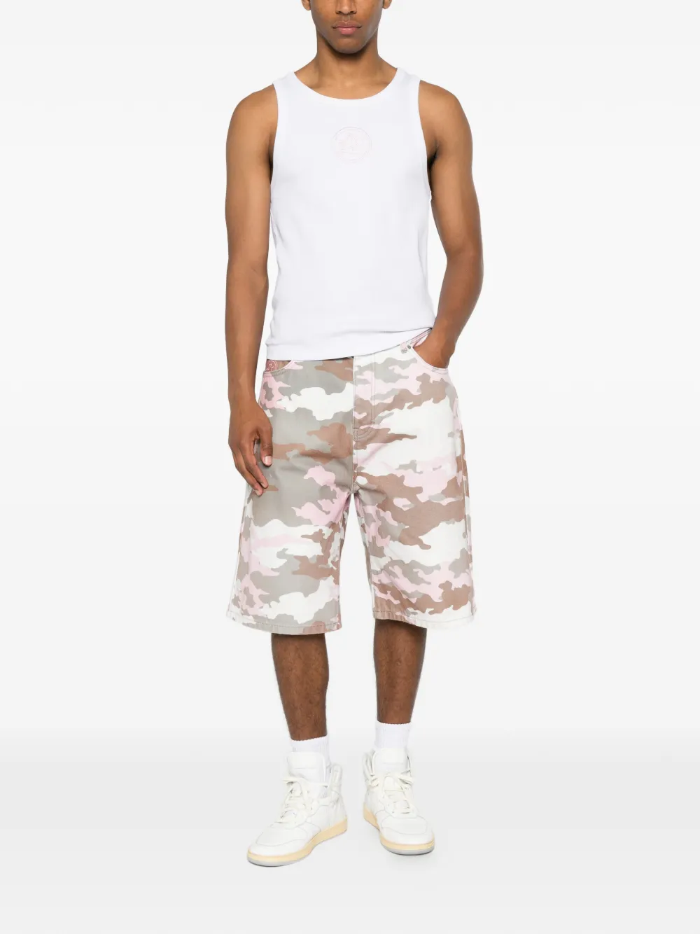 BLUE SKY INN Tanktop met geborduurd logo Wit