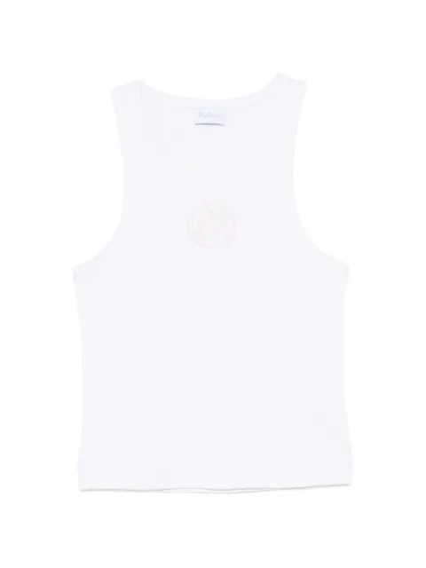 BLUE SKY INN logo-embroidered ribbed tank top