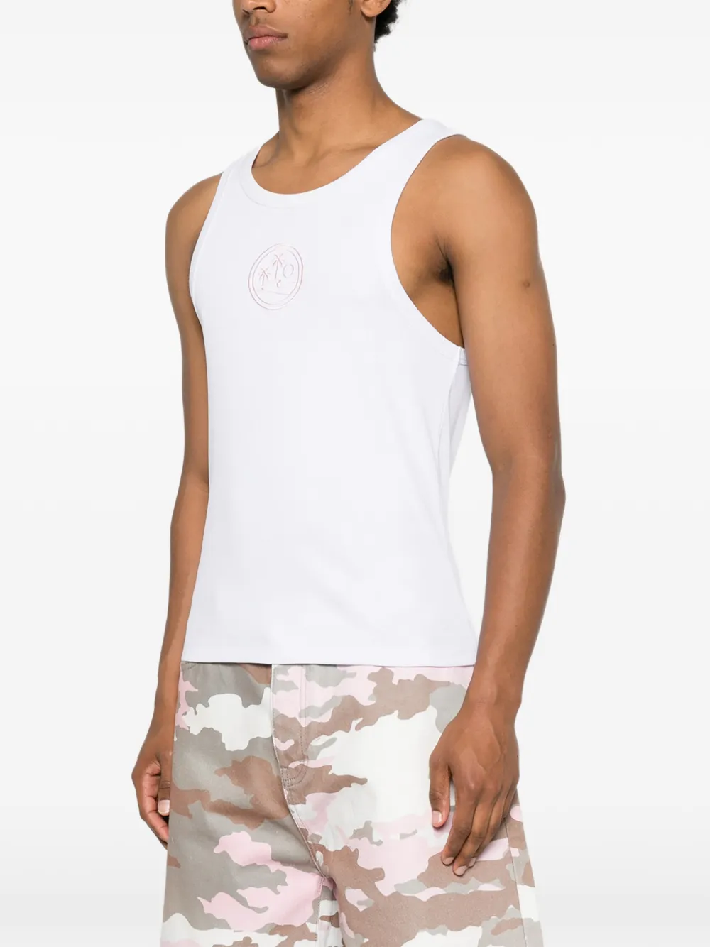 BLUE SKY INN Tanktop met geborduurd logo Wit