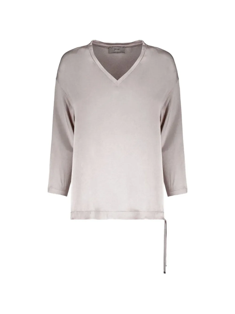 Herno drawstring V-neck blouse - Neutrals
