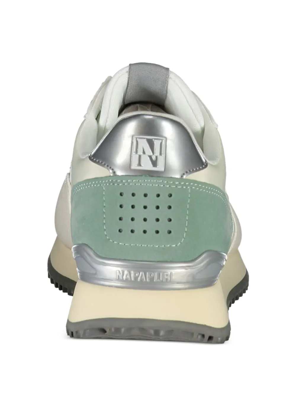Napapijri Race logo-print sneakers Beige