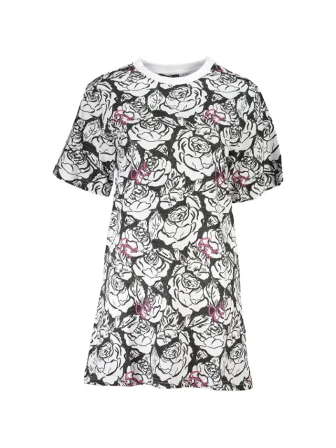 Cavalli Class vestido de algodón estampado