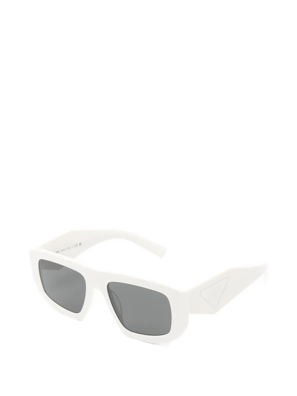 Prada Eyewear Zonnebril met rechthoekig montuur Beige