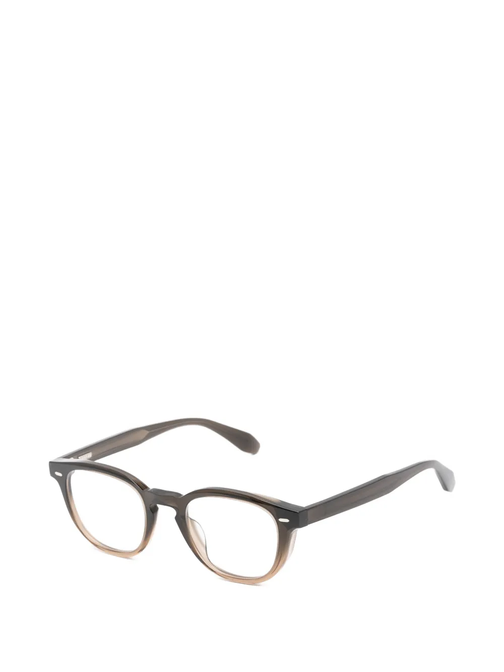 Oliver Peoples Bril met rond montuur Bruin