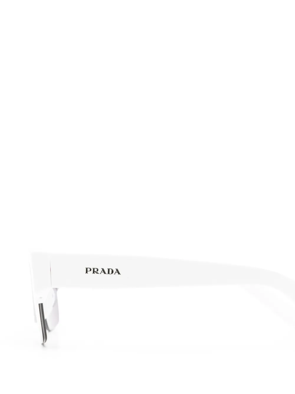 Prada Eyewear Zonnebril met vierkant montuur Wit