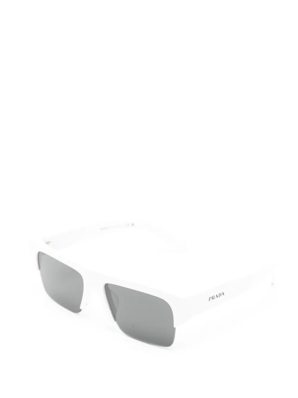 Prada Eyewear Zonnebril met vierkant montuur Wit