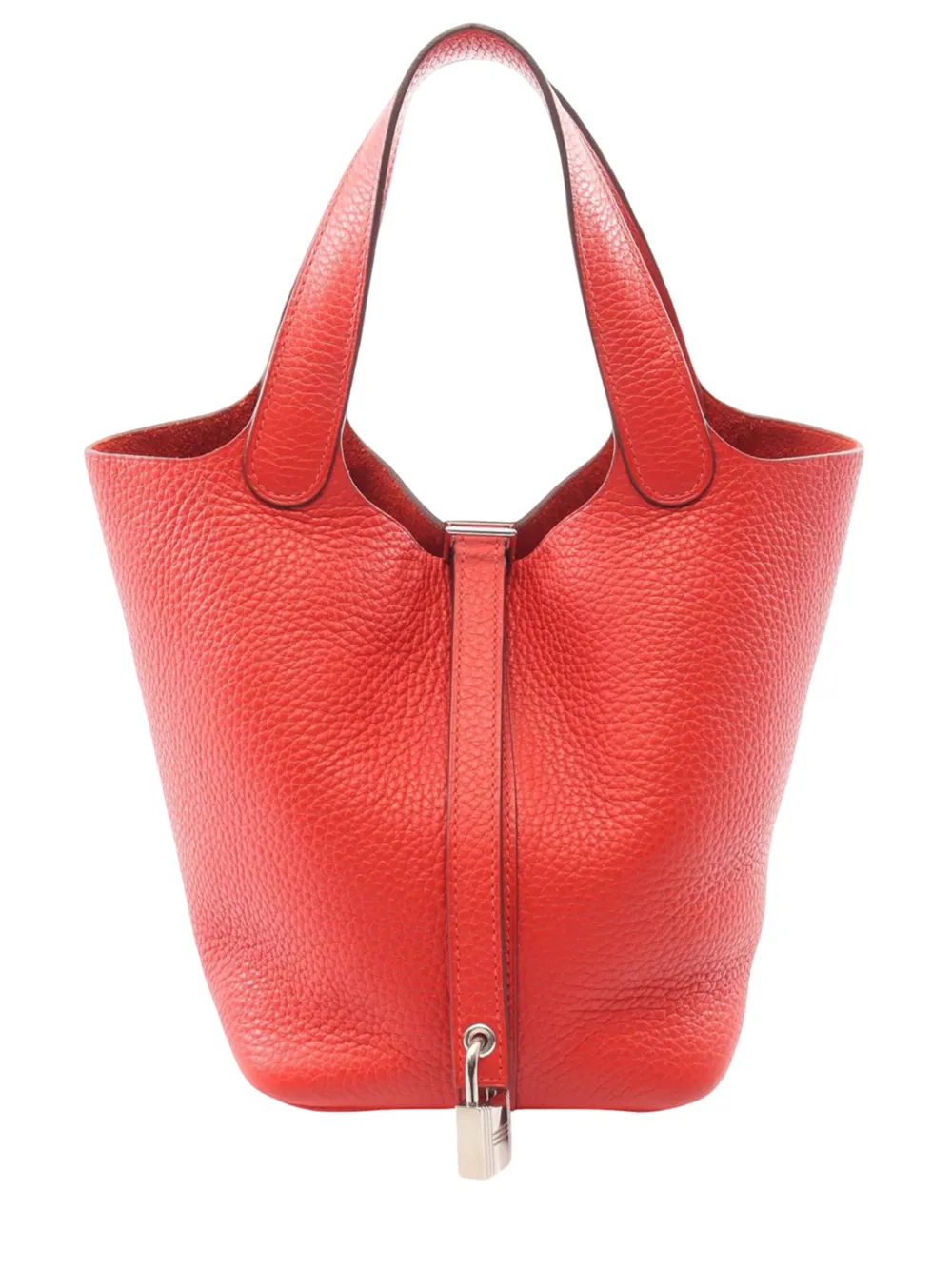 Hermès Pre-Owned Borsa a mano Picotin Lock in pelle Clemence 18 2017 - Rosso