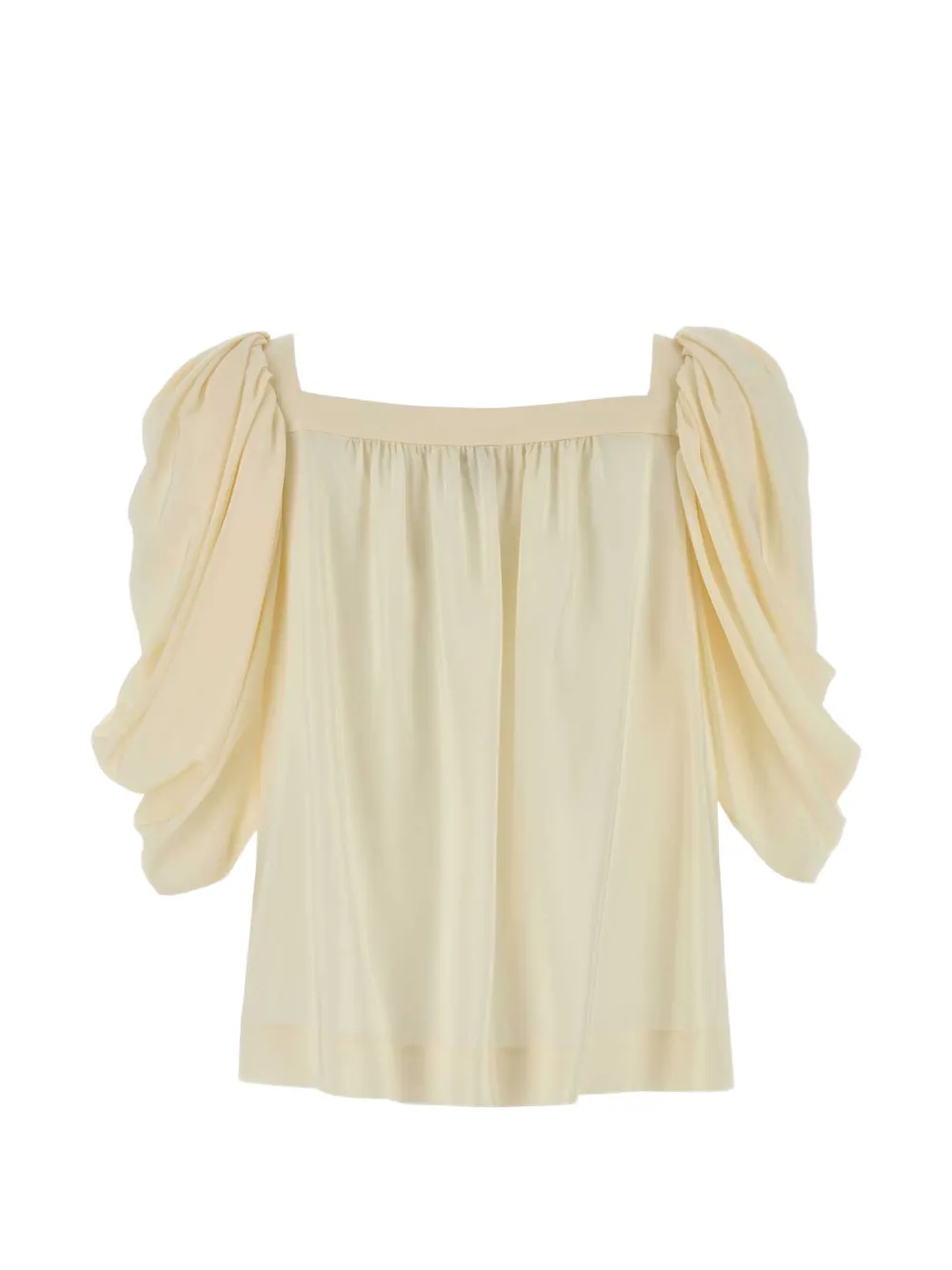 Chloé Top met pofmouwen Beige