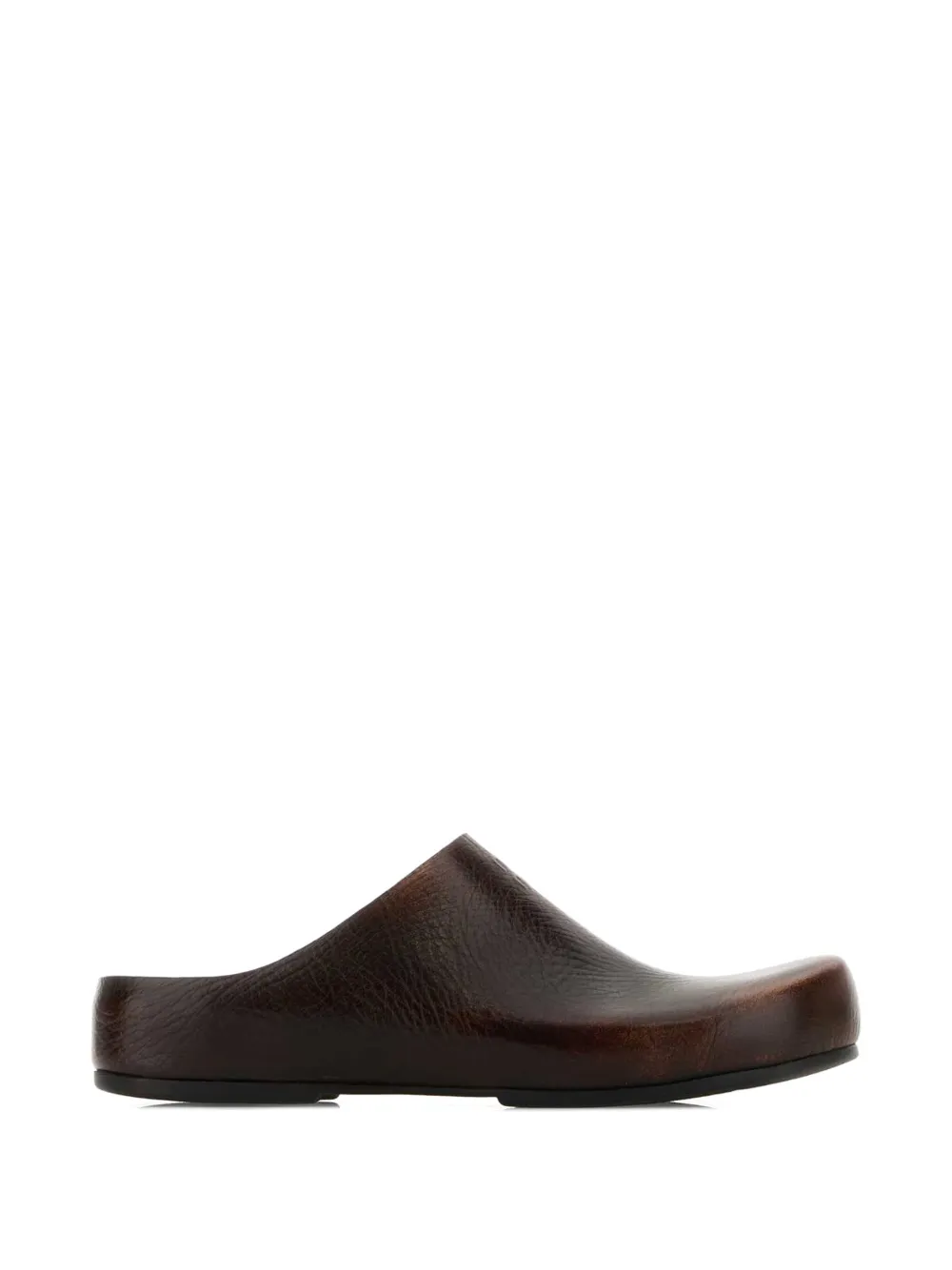 Miu Miu grained leather mules - Braun