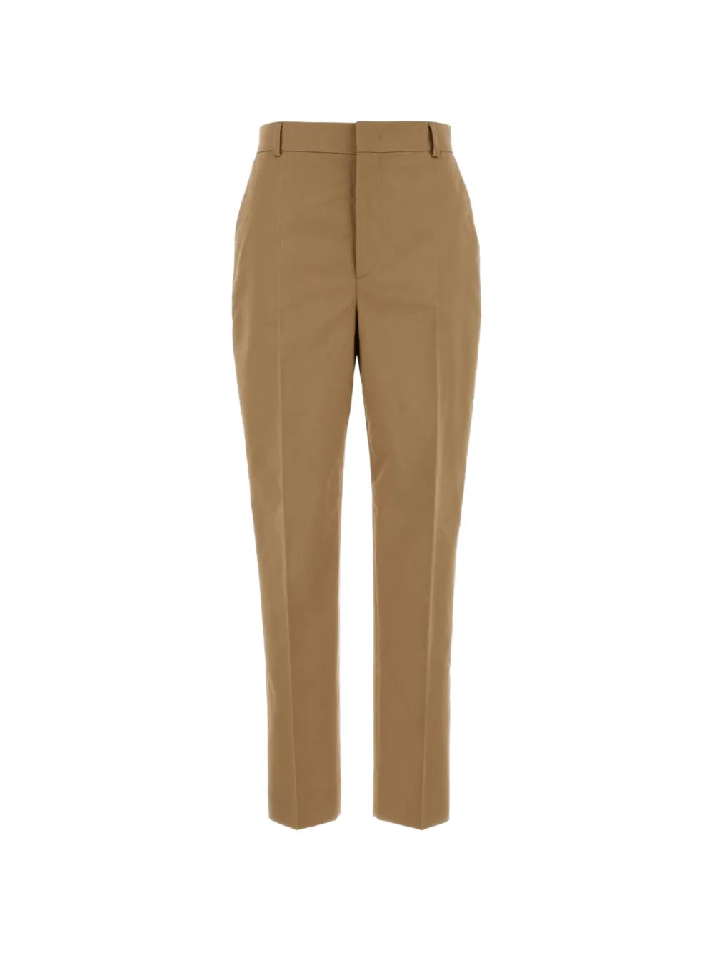 Moschino pressed-crease cotton trousers - Nude