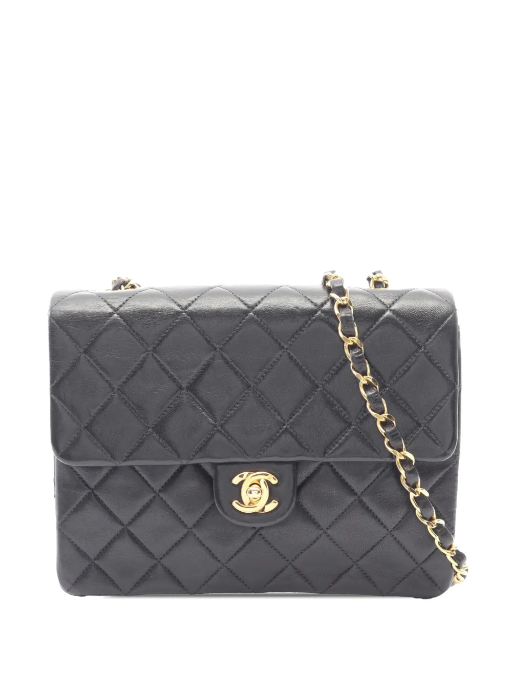 CHANEL Pre-Owned 1991-1994 Mini Square Classic Lambskin Single Flap handbag - Nero