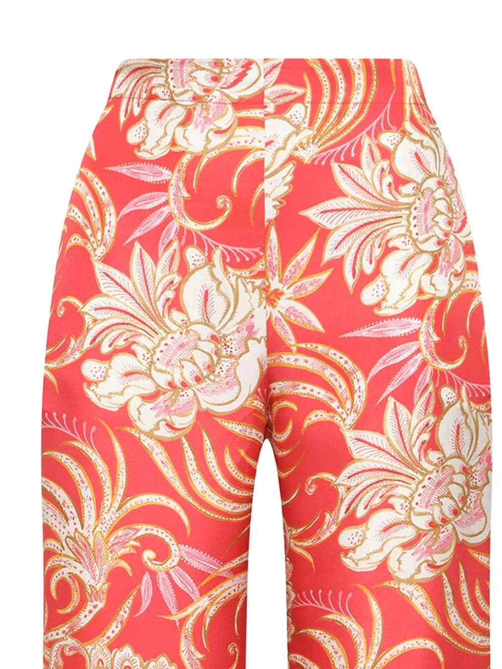 MALIPARMI Broek met bloemenprint Rood