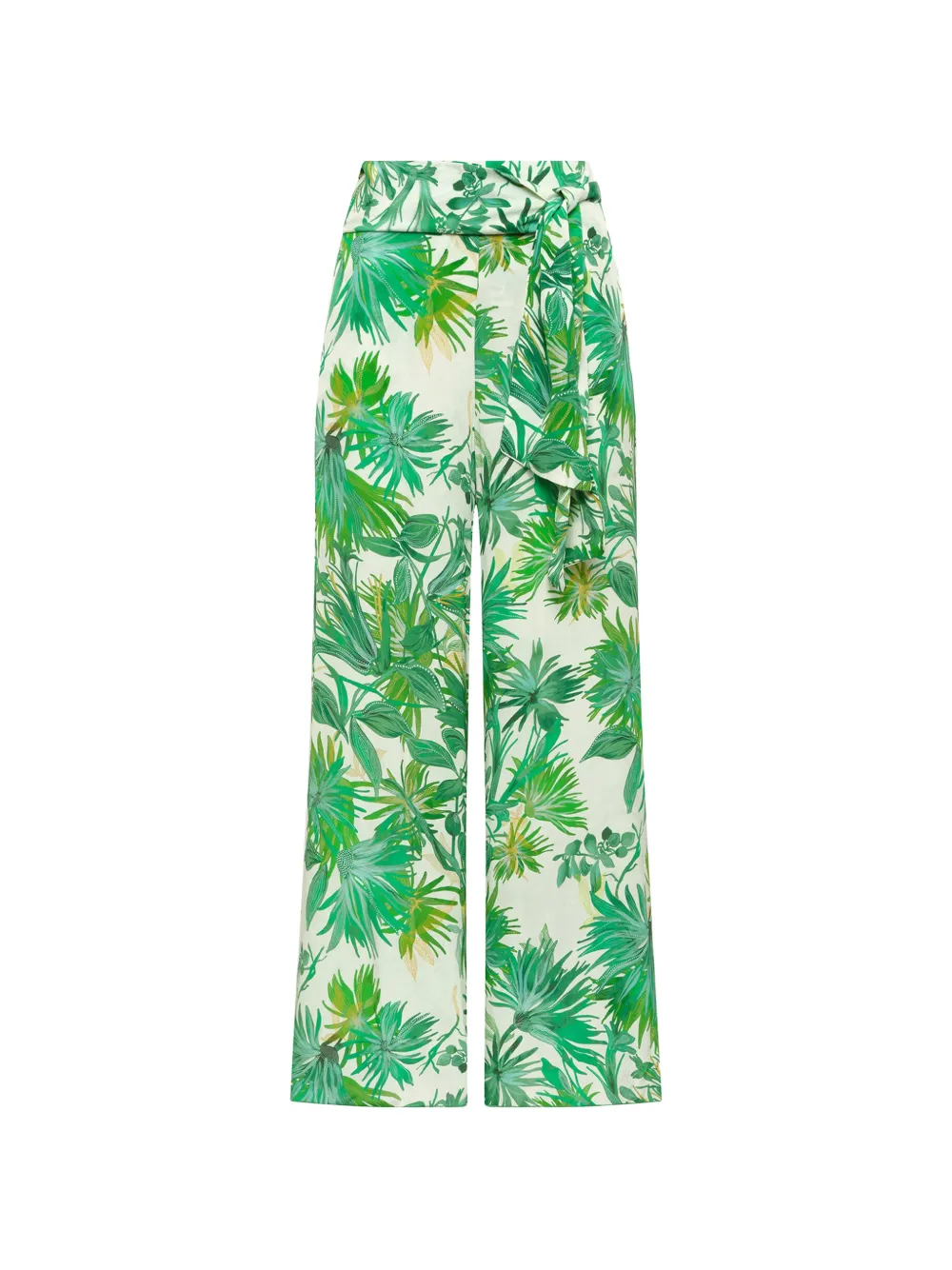 MALIPARMI Botanical Jungle floral-print trousers - Verde