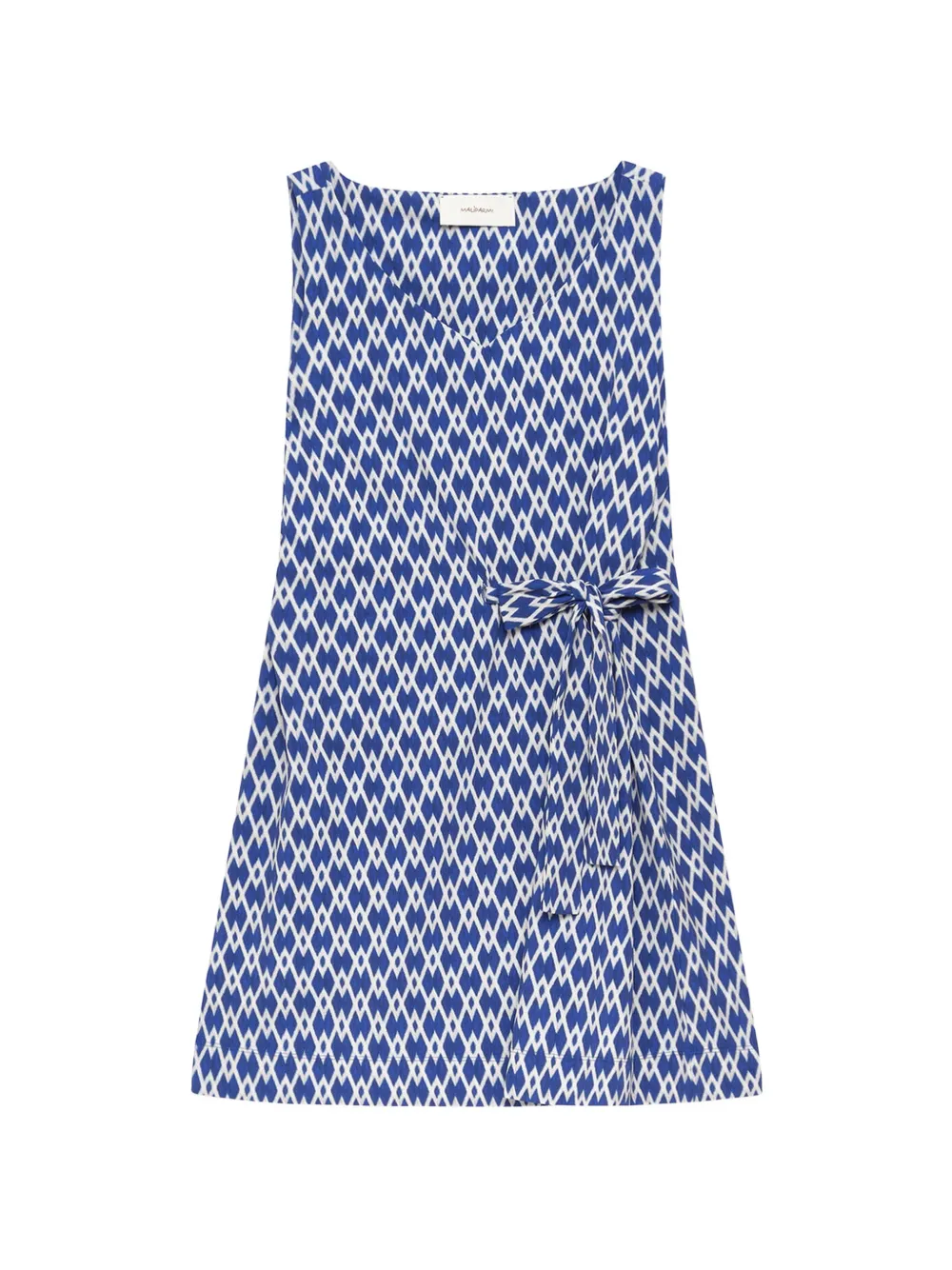 MALIPARMI Diamond Glow geometric-print V-neck top - Blu