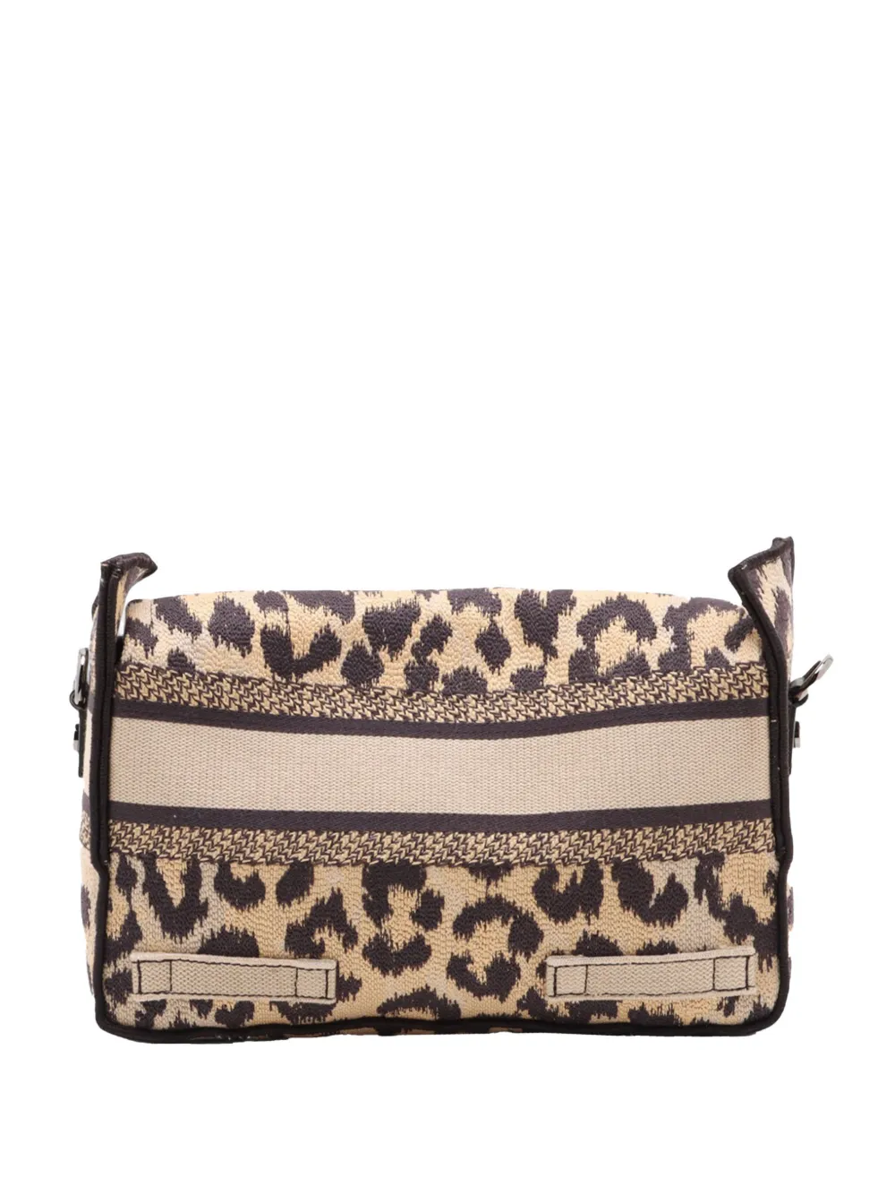 Christian Dior Pre-owned Petite Sacoche à Bandoulière Diorcamp En Toile Léopard Brodée Mizza (2021-2022) - Tons Neutres 